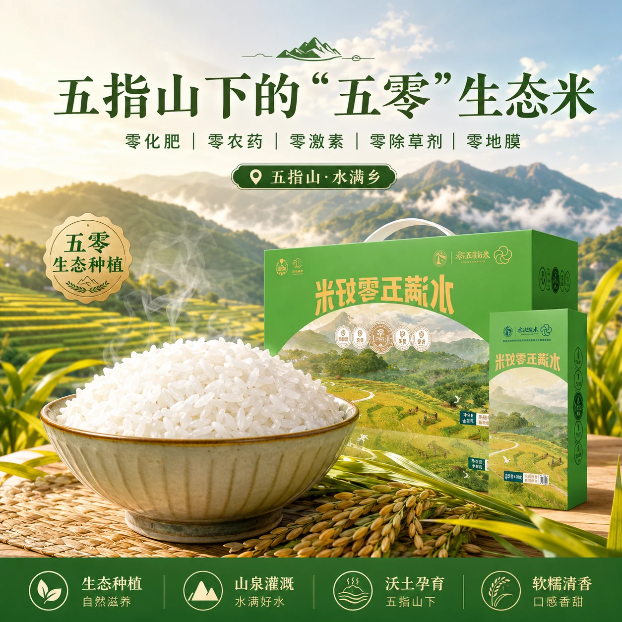 五指山水满五零好米5Kg/包（1Kg*5)
