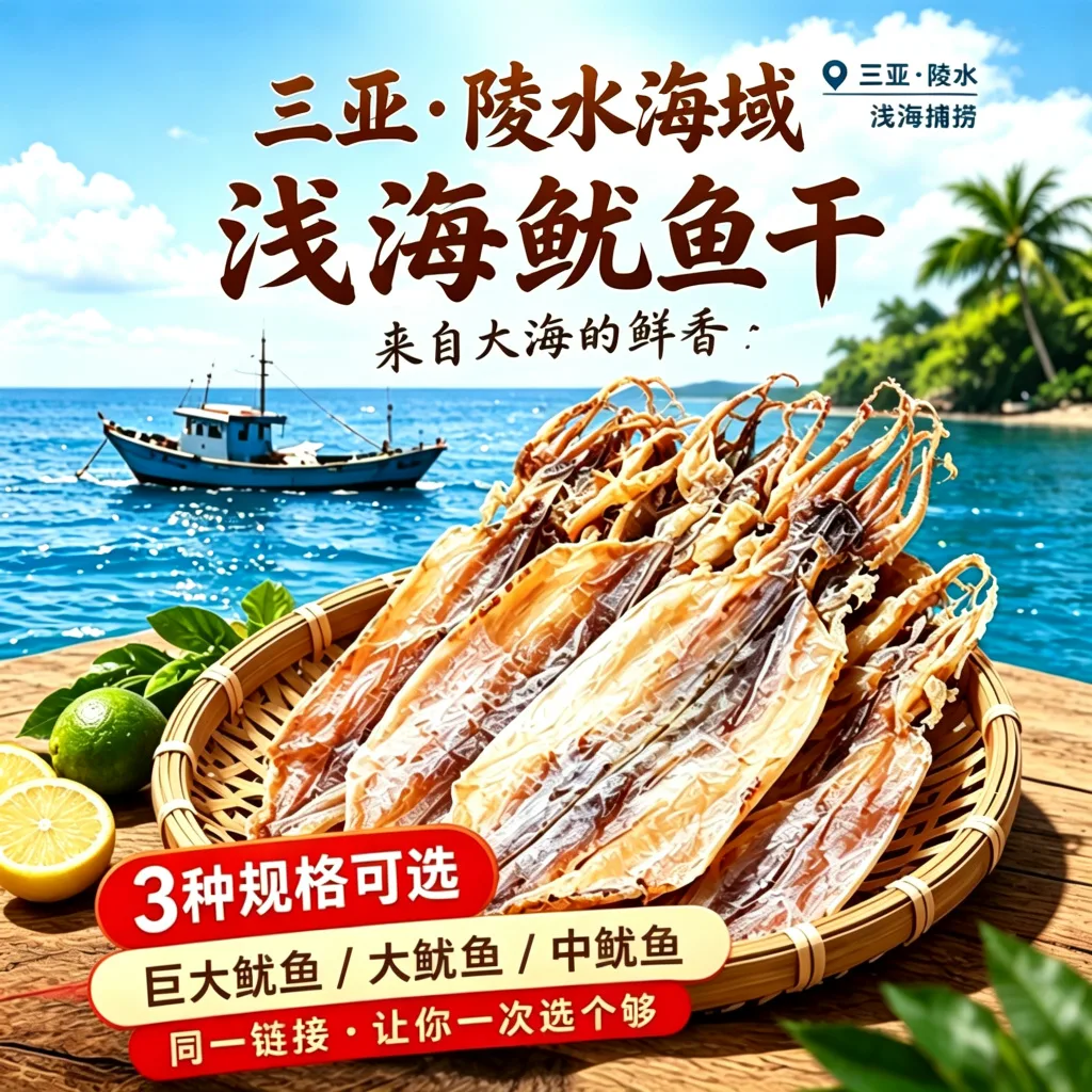 海南野生鱿鱼干
